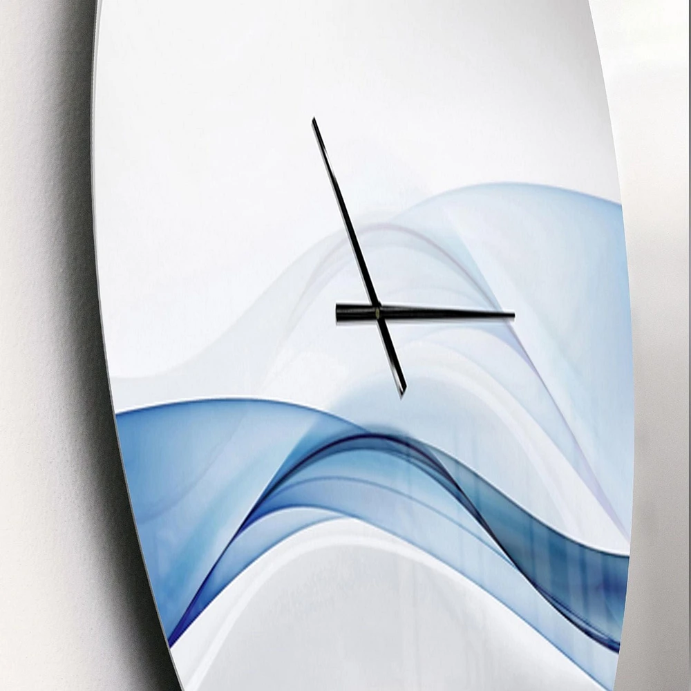 Designart Vague 3D d'éclaboussures d'eau horloge murale