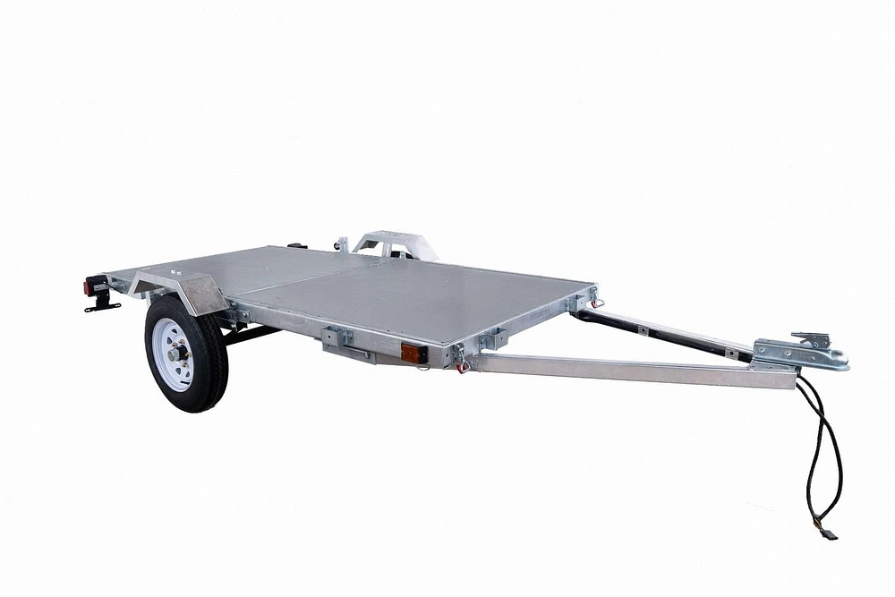 DK2 Ensemble de remorque utilitaire PLIABLE polyvalente de 4 pi x 8 pi (1,2 x 2,4 m) galvanisés