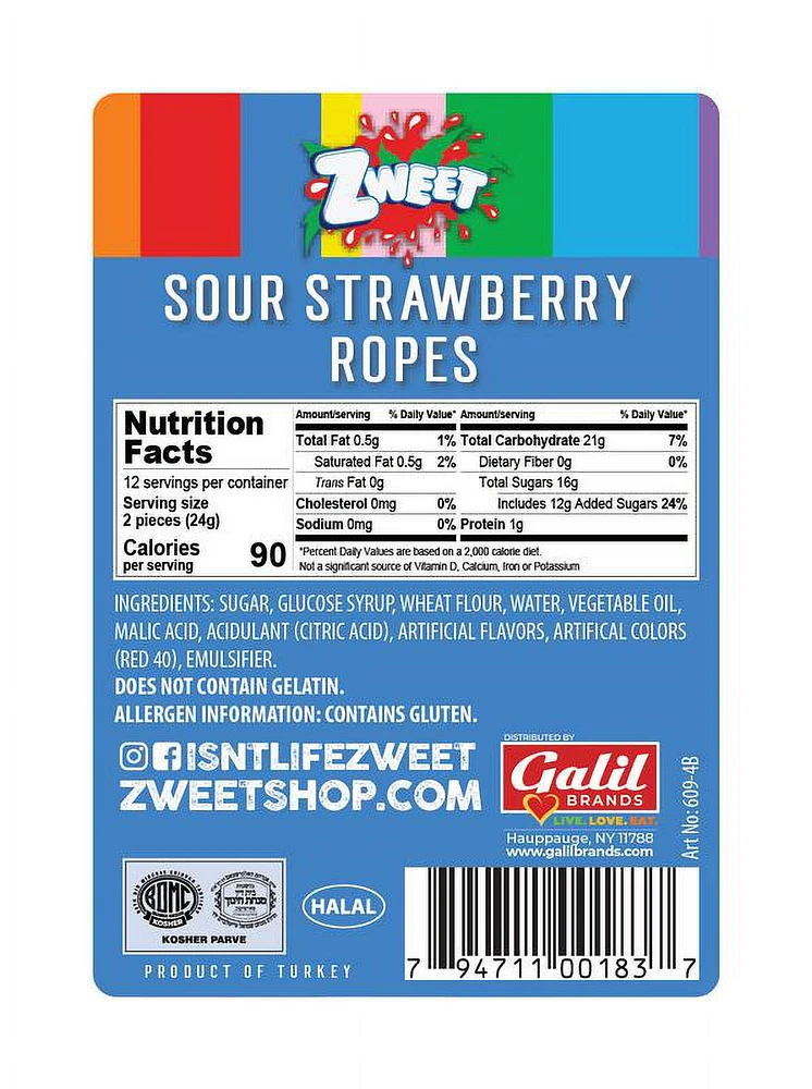 Zweet Sour Ropes Strawberry