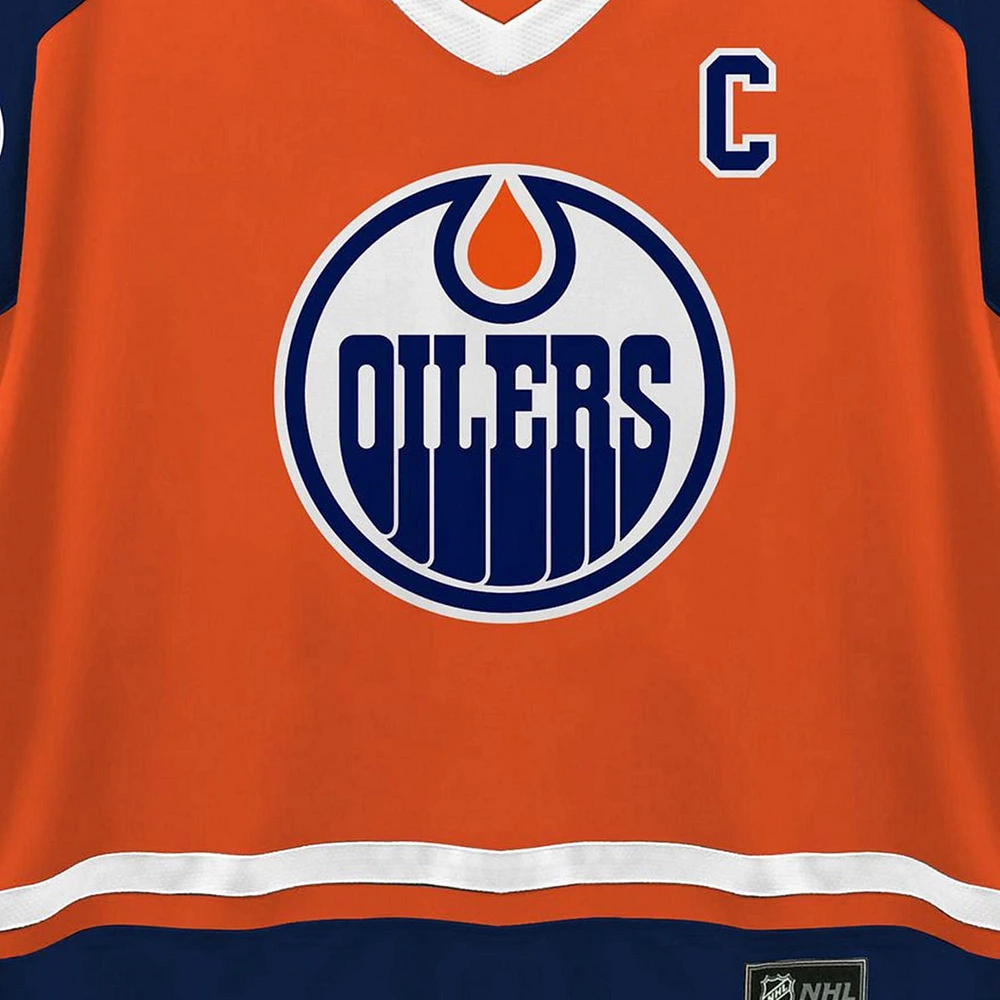 NHL Edmonton Oilers McDavid Men's Long Sleeve Deluxe Jersey Sweater