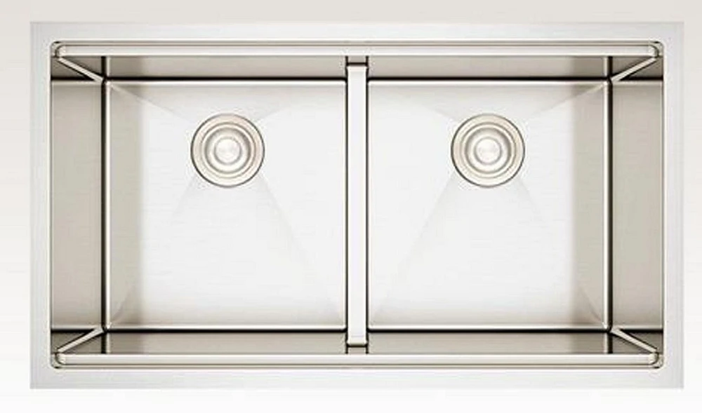 American Imaginations AI-29286 32 pouces Évier de cuisine en acier inoxydable approuvé par W CSA avec finition en acier inoxydable et calibre 16