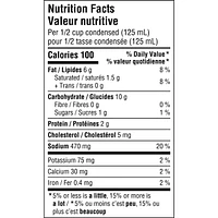 Soupe condensée Campbell’sMD, Crème de champignons 40% moins de sodium, longue conservation 284 ml