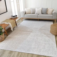 Rug Branch Cadence Abstract Indoor Area Rug, Beige Cream, Modern - Living Room, Bedroom, Dining Room, and Kitchen<br>