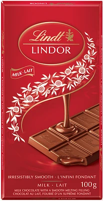 Chocolat au lait LINDOR de Lindt – Barre (100 g) Tablette/Barre 100g