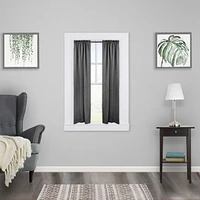 Lunar Fast Fit Nicholas 5/8" Diameter Complete Blackout No Tools Tension Window Curtain Rod, Adjustable Length