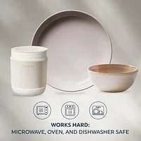 Service de vaisselle 12 pièces en grès Corelle®, flocons d'avoine