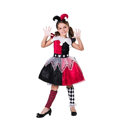 Déguisement Arlequin rouge premium enfant