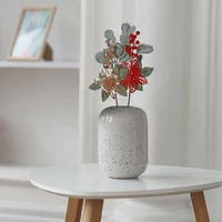 Spray Poinsettia Et Baies Découpés - Lot De 6