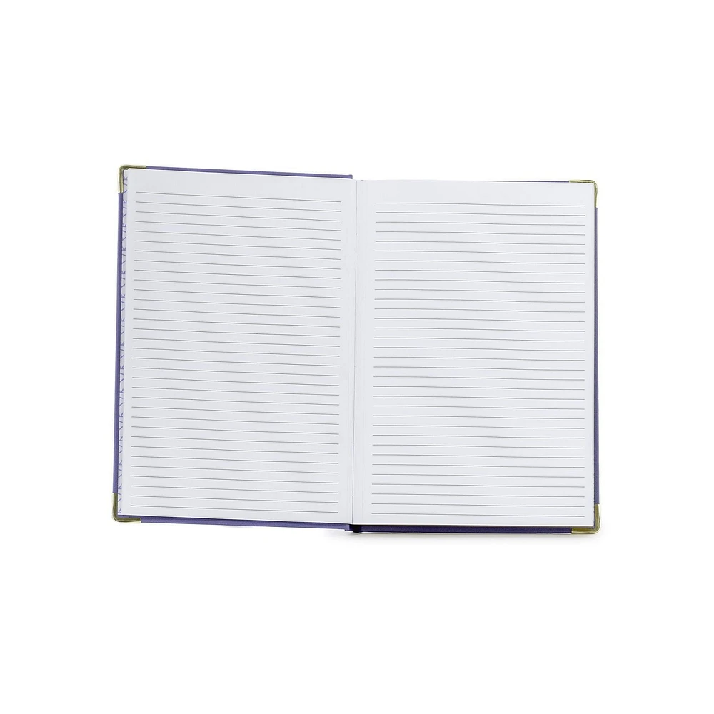 Journal Hilroy® À Bordure Dorée Bleue,7X10 Journal