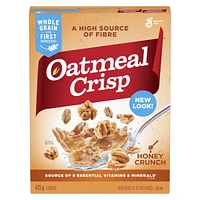 Oatmeal Crisp Breakfast Cereal, Honey Crunch, High Fibre and Whole Grains, 423 g, 423 g