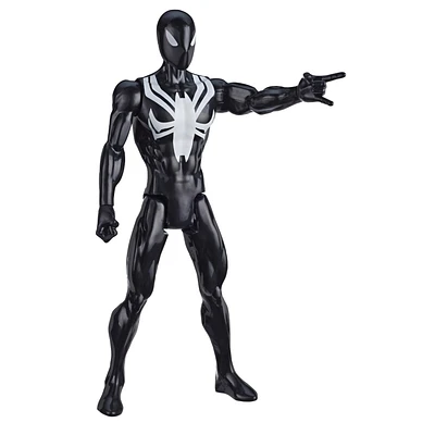 Marvel Spider-Man : Titan Hero Series - Figurine de super-héros Black Suit Spider-Man de 30 cm, jouet génial pour enfants, à partir de 4 ans