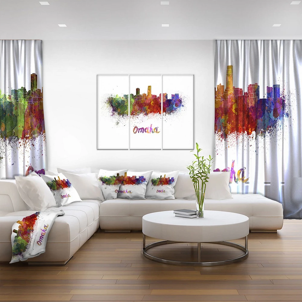 Design Art La Ligne D'Horizon De Omaha Art Sur Toile