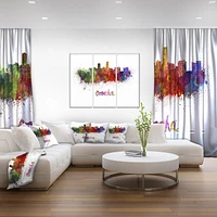 Design Art La Ligne D'Horizon De Omaha Art Sur Toile