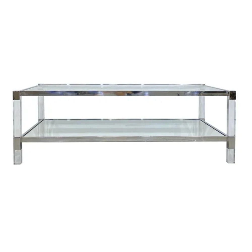 TABLE BASSE NERO COULEUR ARGENT