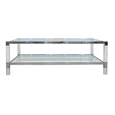 TABLE BASSE NERO COULEUR ARGENT