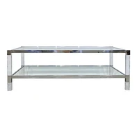 TABLE BASSE NERO COULEUR ARGENT