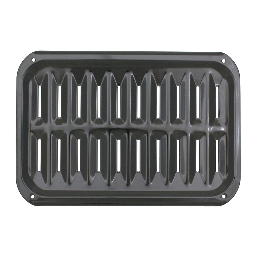 Range Kleen BP106X 2 Piece Air Fry Bake and Broil Pan Junior size Black Porcelain