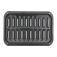 Range Kleen BP106X 2 Piece Air Fry Bake and Broil Pan Junior size Black Porcelain