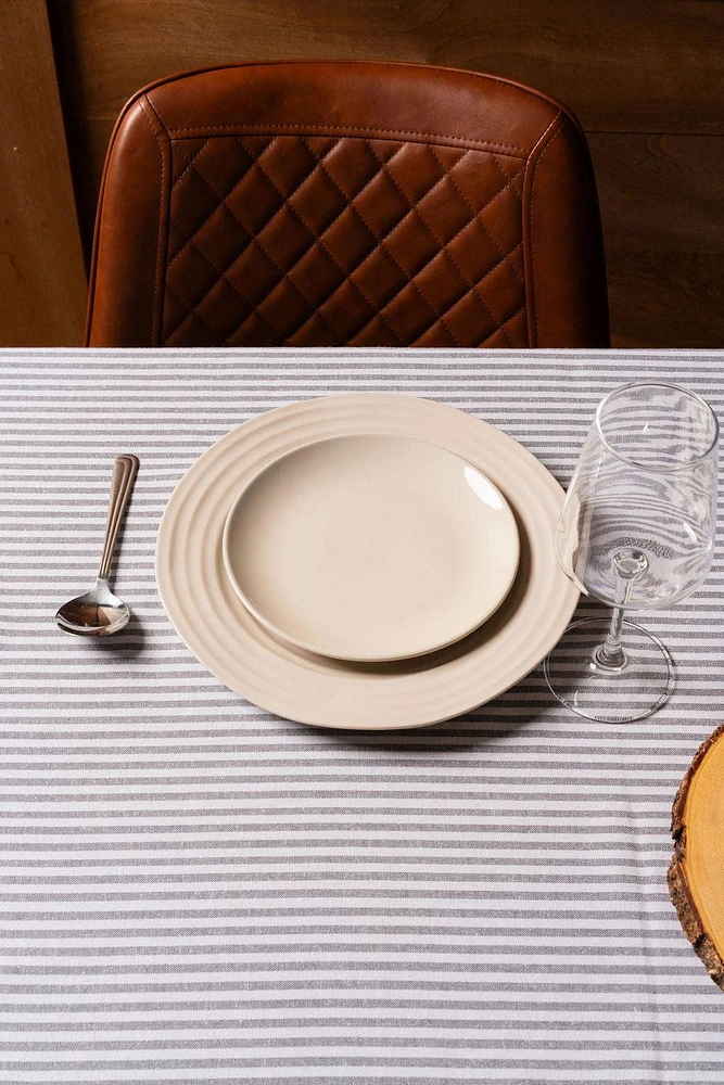 Nappe à rayures bistrot 100 % coton Fabstyles