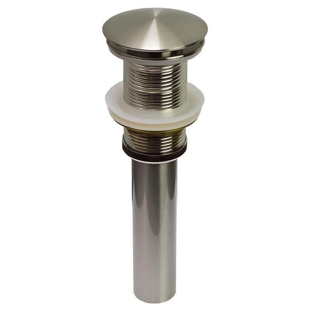 American Imaginations AI-29480  Ensemble de robinet en laiton sans plomb approuvé par CUPC à 1 trou de couleur nickel brossé - Drain incl.