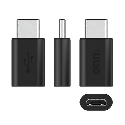 onn. Hi-Speed Micro-USB to USB-C Adapter