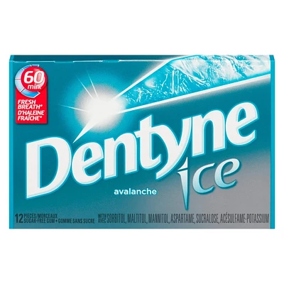 Dentyne Ice Avalanche, Sugar Free Gum, 1 Pack (12 Pieces)