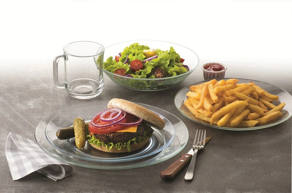 Duralex Lys Clear Glass Dinner Plate 28 cm Set of 6