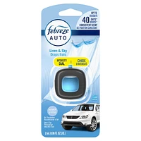 Febreze Car Air Freshener, Odor-Fighting Automotive Vent Clip, Linen & Sky Scent, 2ML
