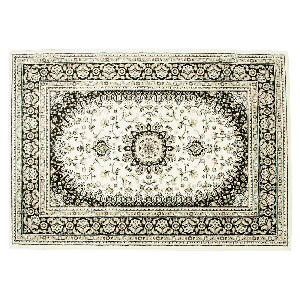 hometrends Algoma Black & Beige Area Rug