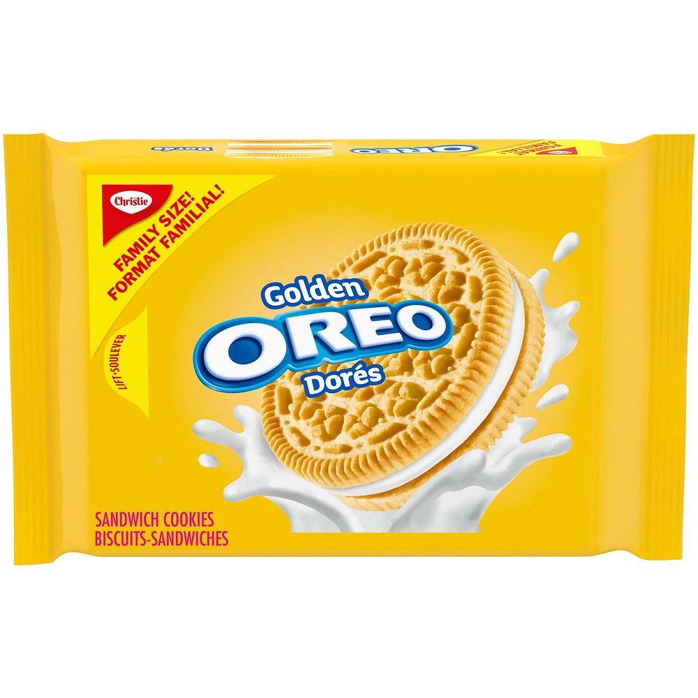 OREO Golden Vanilla Sandwich Cookies, Family Size, 439 g