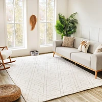 Rug Branch Casa Abstract Indoor Area Rug, Beige Grey, Boho - Entryway, Hallway, Bathroom
