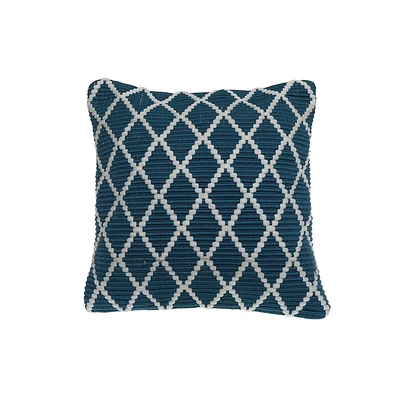 Coussin De Diamant Côtelé (Sarcelle) - Ensemble D'Attente D'Images