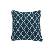 Coussin De Diamant Côtelé (Sarcelle) - Ensemble D'Attente D'Images