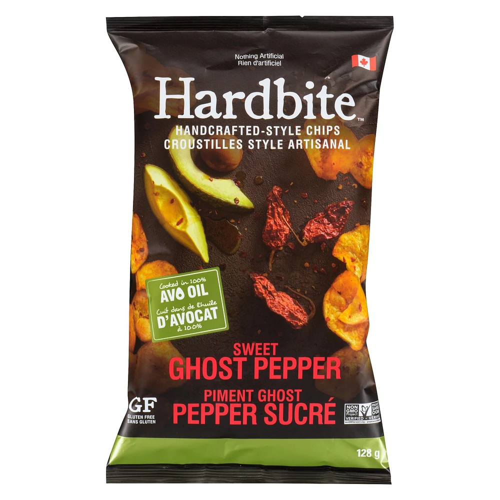 Hardbite Sweet Ghost Pepper Kettle Cooked Avocado Oil Potato Chips, Hardbite Sweet Ghost Pepper Chips