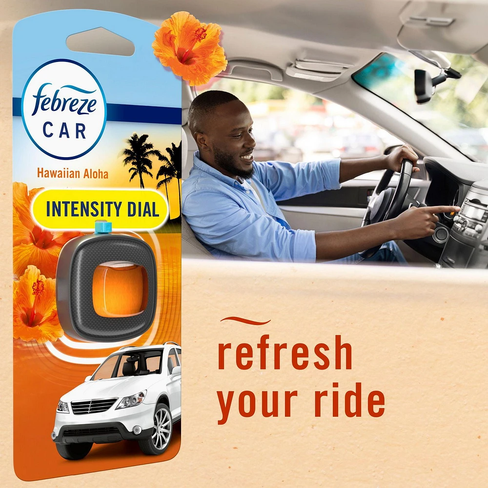 Febreze Car Air Freshener, Odor-Fighting Automotive Vent Clip, Hawaiian Aloha Scent
