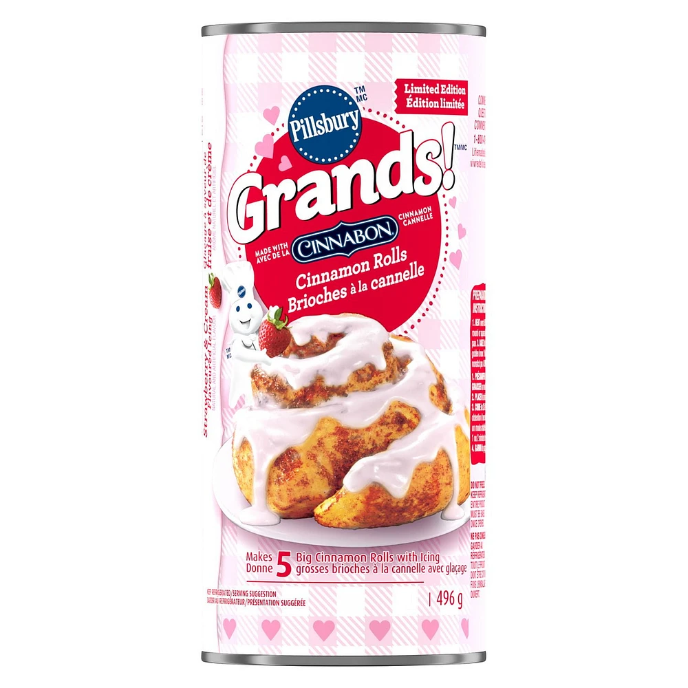 Pillsbury Grands! Cinnamon Rolls with Strawberry & Cream Flavoured Icing