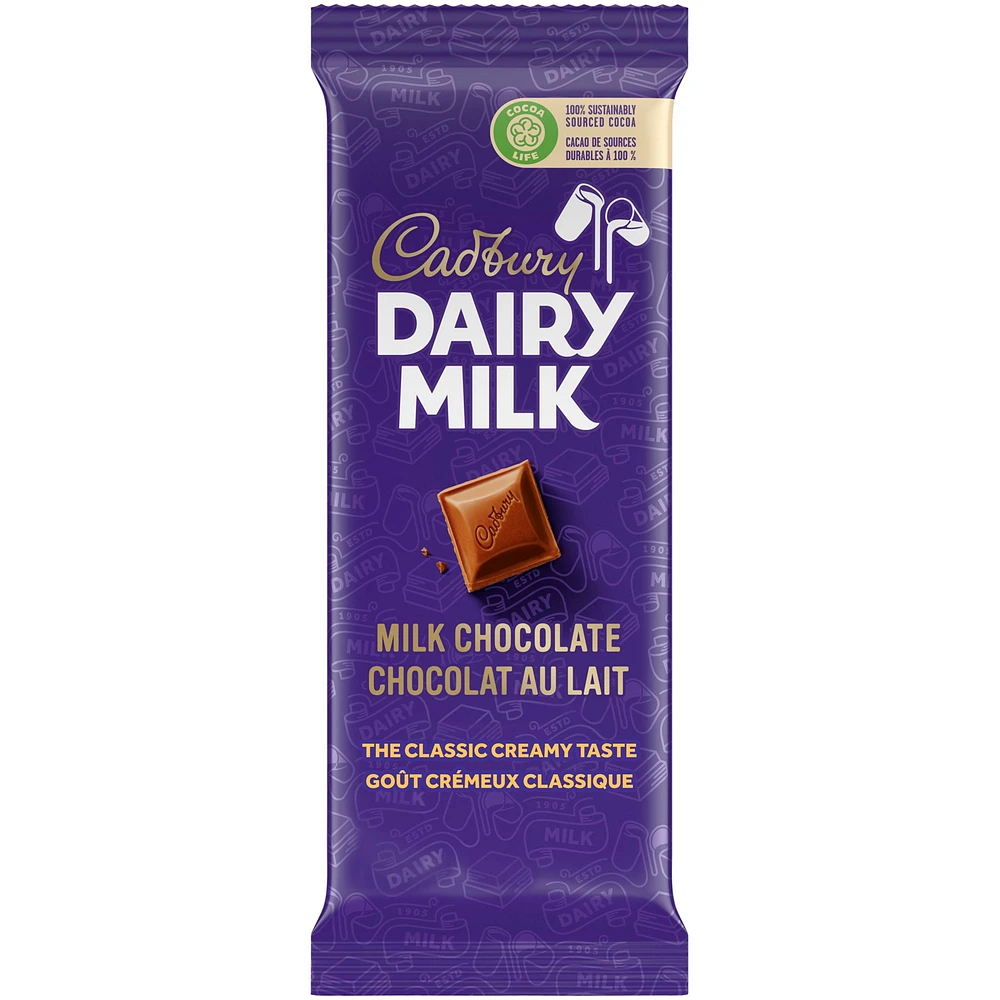 Cadbury Dairy Milk, Milk Chocolate, 100 g