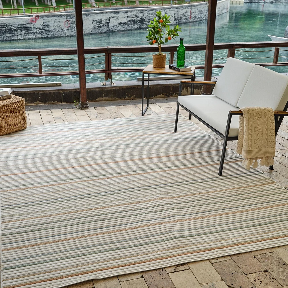 Tapis d'interieur exterieur abstrait Rug Branch Alfombra, beige creme, moderne - Salon, chambre, salle à manger et cuisine