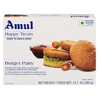 Amul Burger Patty 360g Net Poids : 360g / 6 Pieces