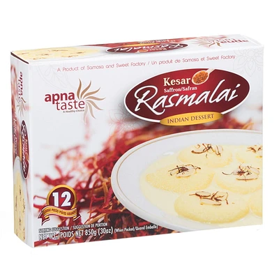 Apna Taste Kesar Rasmalai, 850 g