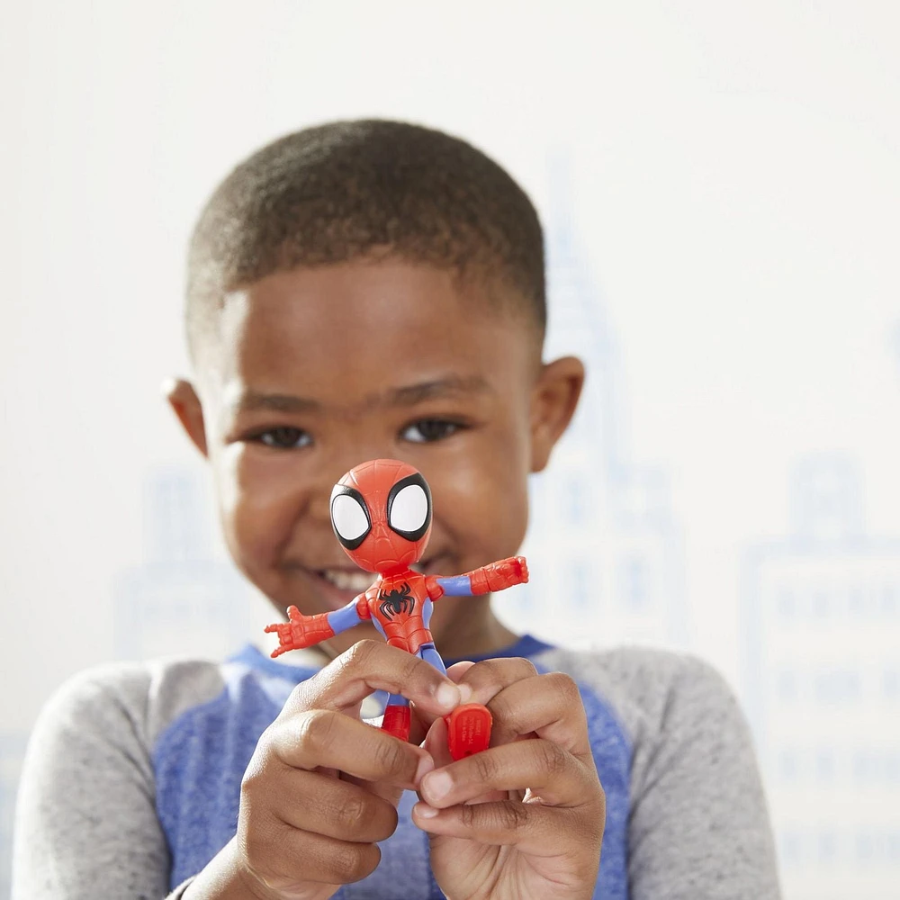 Marvel Spidey and His Amazing Friends, figurine Spidey avec Arachno-bolide, pour enfants à partir de 3 ans