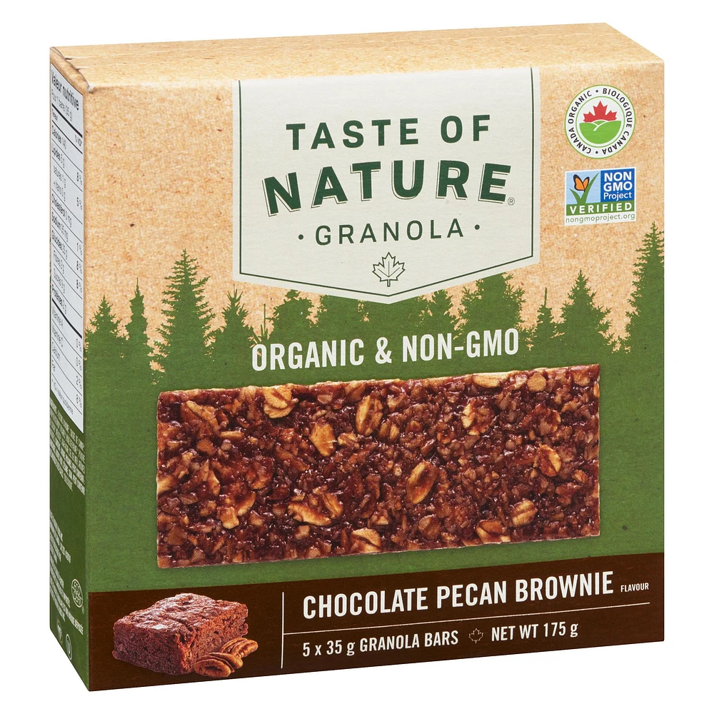 Taste of Nature Organic Chocolate Pecan Brownie Granola Bars