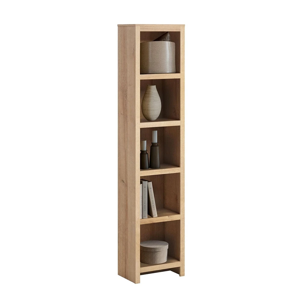 Prepac Moda 5 Shelves Bookcase Natural Oak