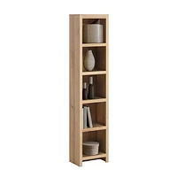 Prepac Moda 5 Shelves Bookcase Natural Oak