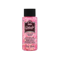 Peinture acrylique Glitterific FolkArt Rose Fluo FolkArt Peinture Scintillante
