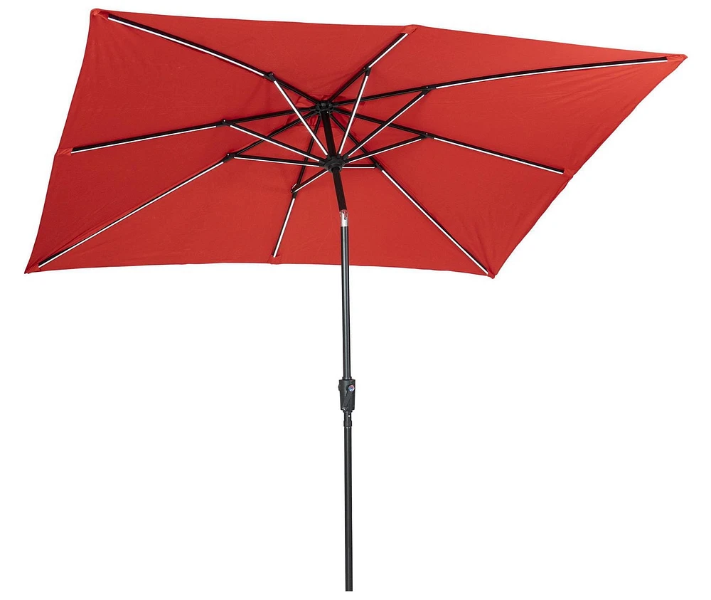 Parapluie solaire rectangulaire nouvelle génération Sun-Ray 9'x7' - Rouge rubis