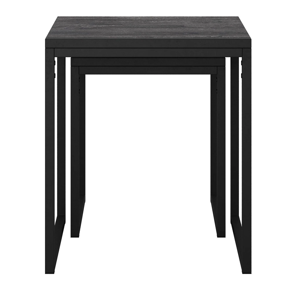 Fort Worth Square Faux Wood Nesting Side Tables
