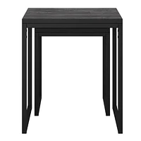 Fort Worth Square Faux Wood Nesting Side Tables
