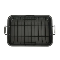 Rôtissoire 2 pièces Mainstays de 18 po avec grille Rôtissoire 2 pièces Mainstays