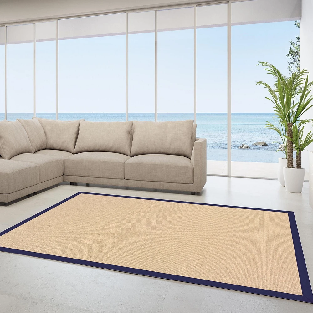 Athena Tapis Naturel & Marron 8 Pieds9 Pouces x 12 Pieds